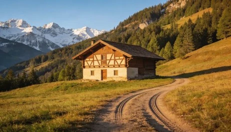 Bjergferie i Alperne og den omkringliggende natur
