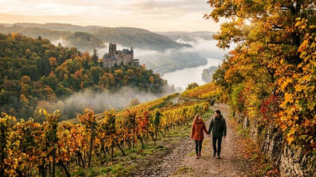 Geheimnisvolle Burgen im Rheingau im Herbst entdecken Geheimnisvolle Burgen im Rheingau im Herbst entdecken