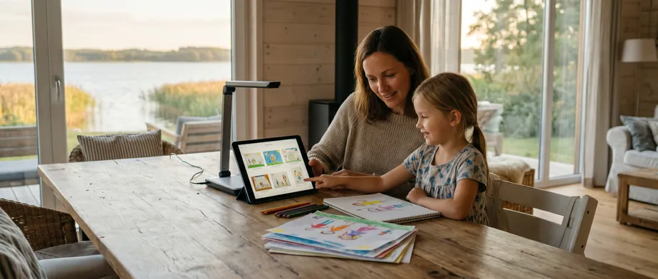 Kinderkunst digital aufbewahren ohne technischen Stress