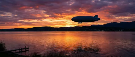Pure nostalgia: Zeppelin sightseeing flight over Lake Constance