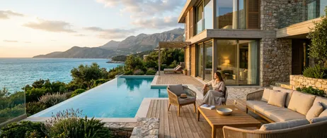 Design accommodation in Albania with pool and panoramic views