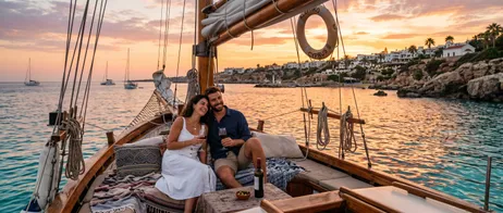 Romantische Ausflüge in Zypern bei Sonnenuntergang