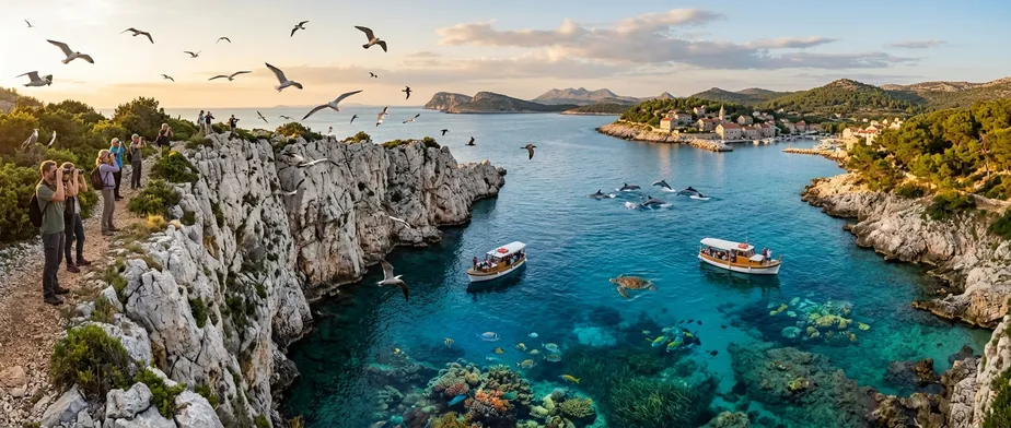 Vogelbeobachtung und Meeresfauna in Kroatien Vogelbeobachtung und Meeresfauna in Kroatien