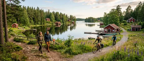 Vandringsleder vid vattnet och cykelturer: Aktiv semester i Småland Vandringsleder vid vattnet och cykelturer: Aktiv semester i Småland