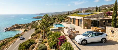 Urlaub auf Zypern: Ferienhaus mit Ladestation