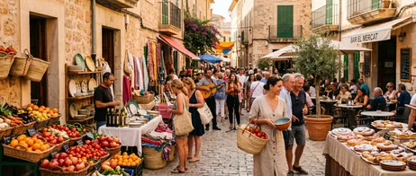 Disfrutar del mercado de Santanyí en Mallorca con total calma