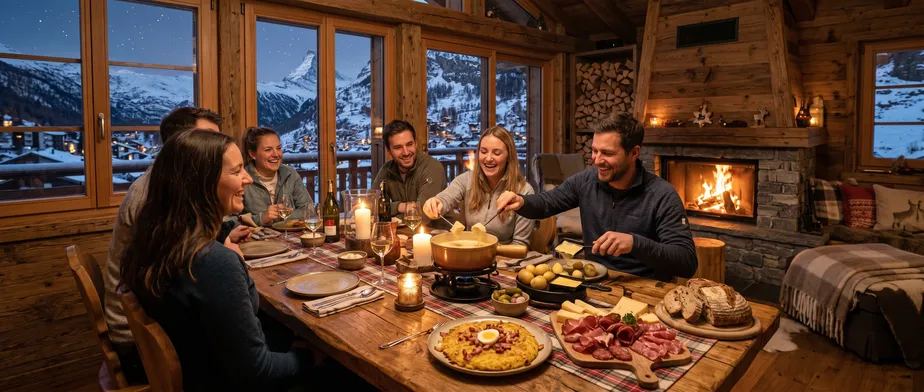 Schweizer Kulinarik mit Fondue und Schokolade Schweizer Kulinarik mit Fondue und Schokolade