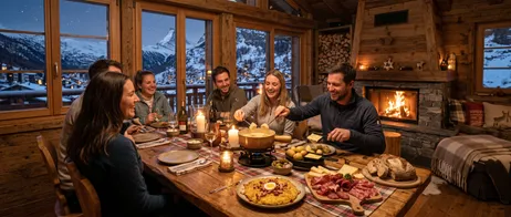 Swiss Cuisine with Fondue and Chocolate Swiss Cuisine with Fondue and Chocolate
