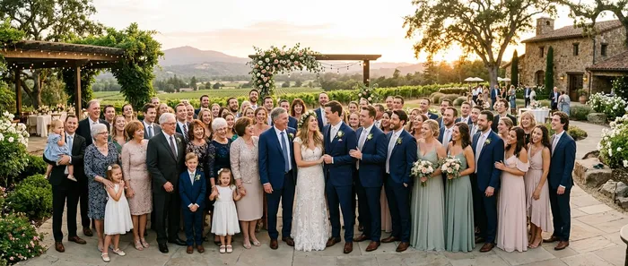 Gruppenfotos bei der Hochzeit entspannt planen