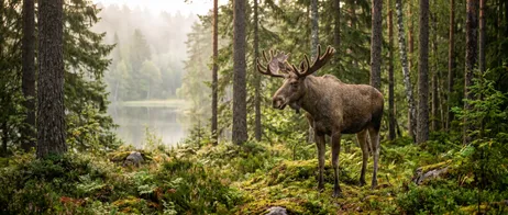 Se älgar i det fria i Småland
