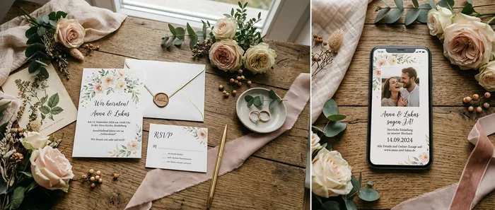 Digitale oder klassische Hochzeitseinladung?
