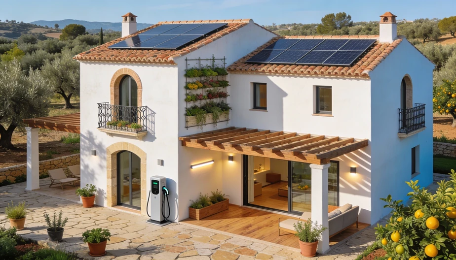 Nachhaltig reisen: Ferienhaus Spanien mit E-Auto