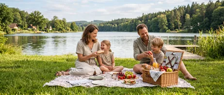Picknick am See: Gemütliche Auszeit am Wasser genießen