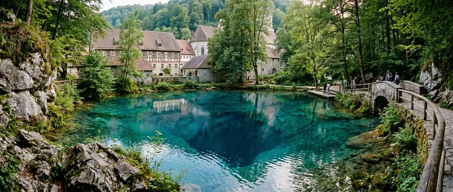 Is Germany’s largest cave hidden beneath this lake?
