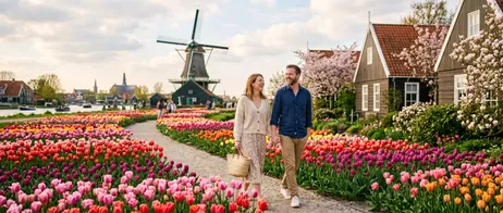 Tulip Magic at the Start of the Season in Keukenhof Tulip Magic at the Start of the Season in Keukenhof