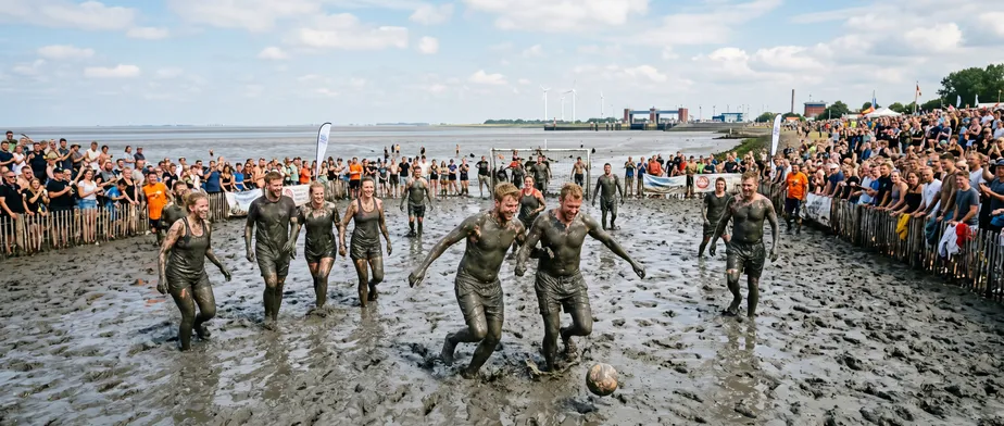 Mud Olympics in Brunsbüttel: Fun on the Mudflats for a Good Cause