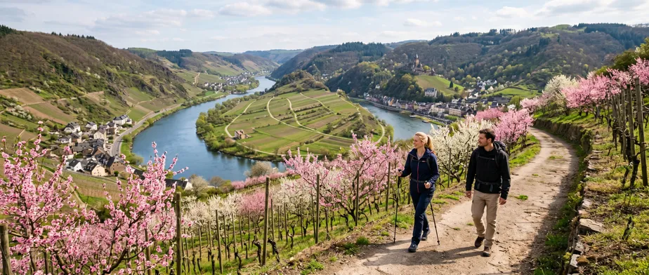 Weinbergpfirsichblüte an der Mosel erleben